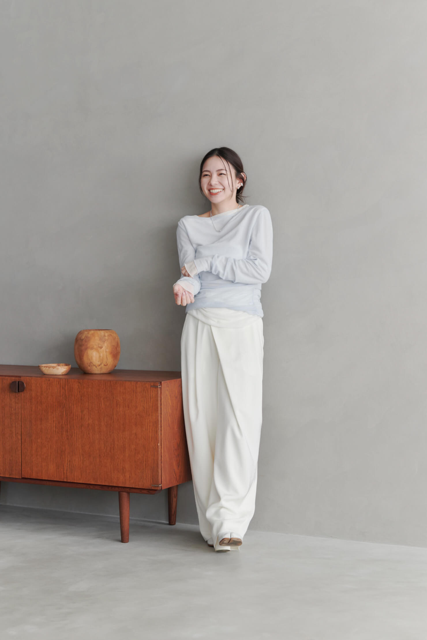 5Days style sheer gather tops by macoto