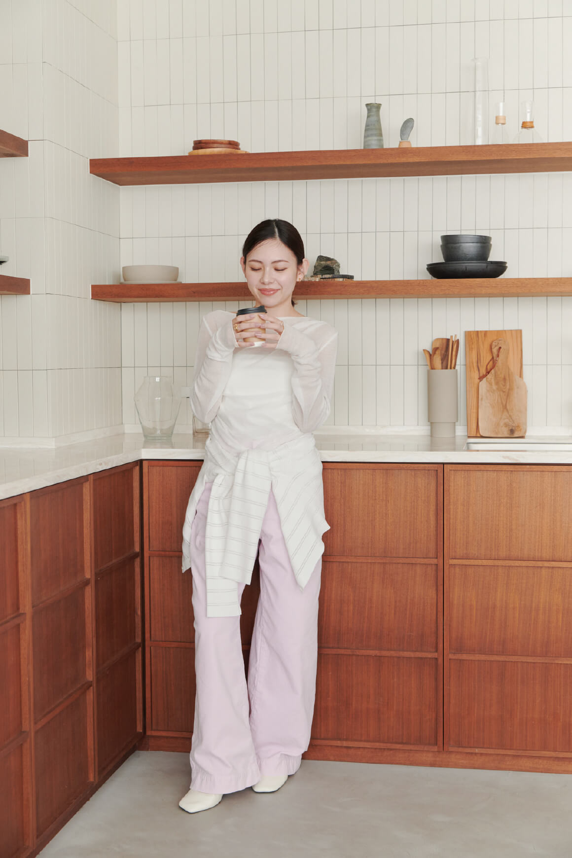 5Days style sheer gather tops by macoto